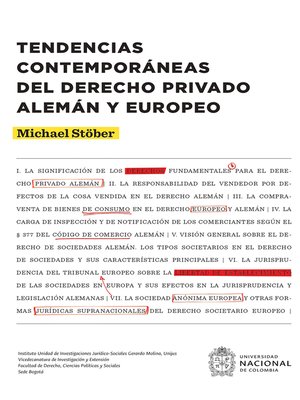 cover image of Tendencias contemporáneas del derecho privado alemán y europeo